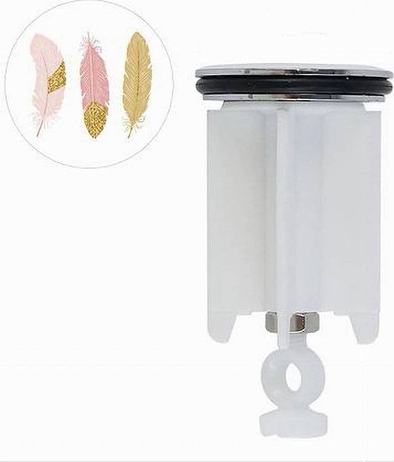 TAPPO LAVANDINO BAGNO LAVABO BIDET UNIVERSALE 40MM CON MOTIVO PIUME BIANCO 87274 in Tappi Trade Shop italia - Napoli, commercioVirtuoso.it