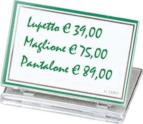 Targhetta pieghevole Lebez 50978 Cancelleria e prodotti per ufficio/Archivio ufficio e accessori per scrivania/Etichette divisori per schedario e timbri/Etichette ed etichette adesive/Etichette per prezzatrici/ Scontolo.net - Potenza, Commerciovirtuoso.it