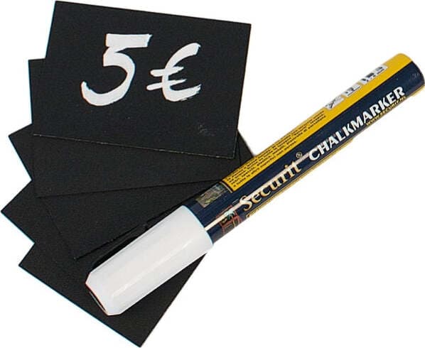Targhette - 5 2x7 4 cm (A8) - nero - Securit - set 20 pezzi Cancelleria e prodotti per ufficio/Archivio ufficio e accessori per scrivania/Lavagne e bacheche/Lavagne Eurocartuccia - Pavullo, Commerciovirtuoso.it