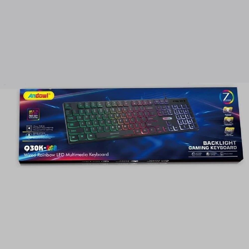 Tastiera Da Gioco Multimediale Cablata Q30k-rgb Illuminazione A Led Arcobaleno Elettronica/Informatica/Accessori/Tastiere Mouse e periferiche di input/Tastiere Trade Shop italia - Napoli, Commerciovirtuoso.it