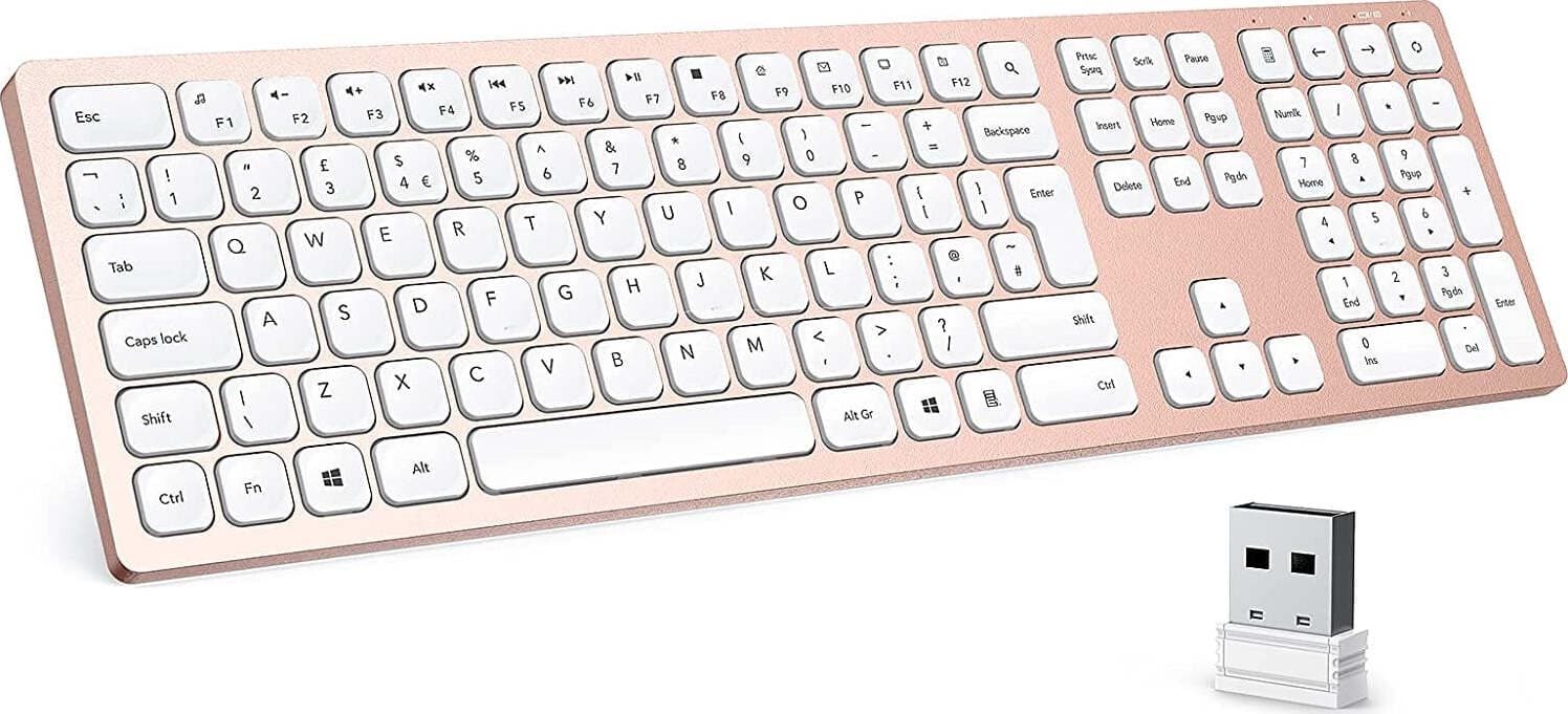 Tastiera E Mouse Wireless 2.4g Ricaricabile a Basso Profilo Tastiera Rosa Sottile Con Tastierino Numerico Jelly Comb Elettronica/Informatica/Accessori/Tastiere Mouse e periferiche di input/Tastiere BBuy - Battipaglia, Commerciovirtuoso.it