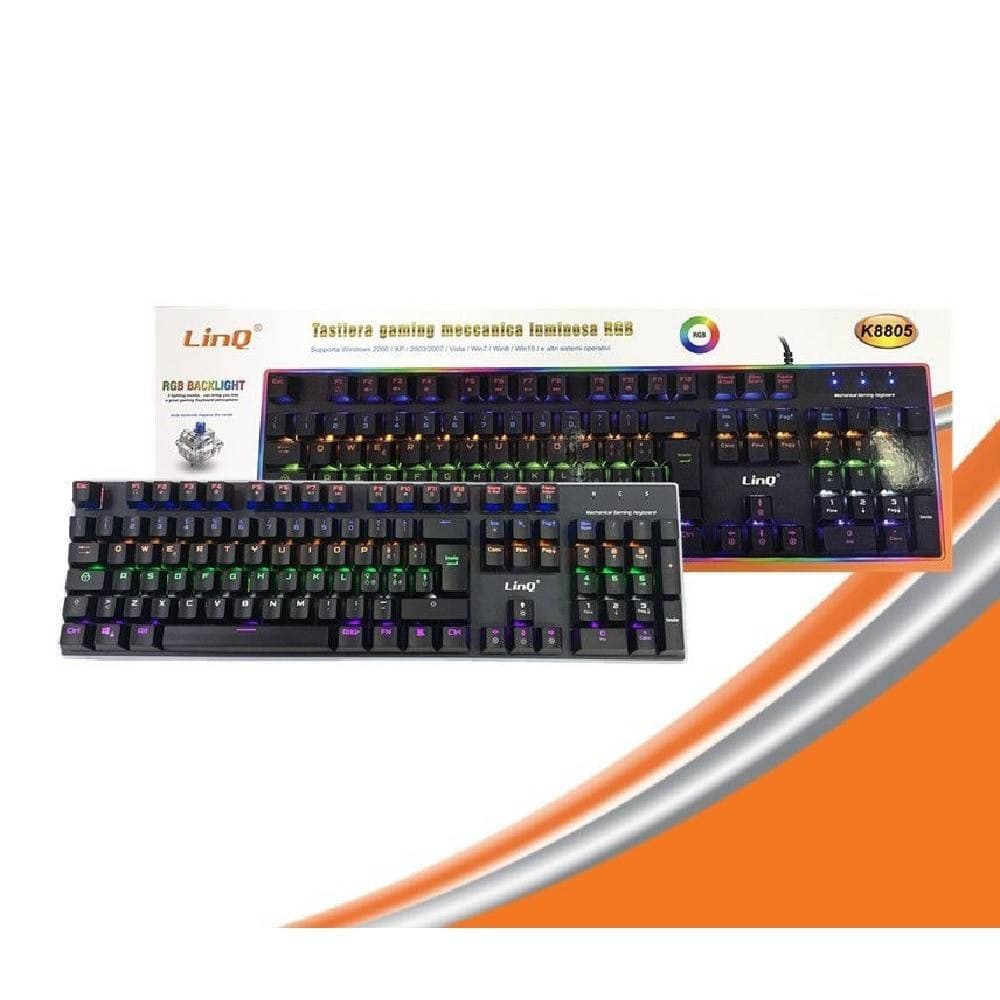 Tastiera Meccanica Gaming Da Gioco Retroilluminata Rgb Luce Usb Pc Computer K8805 Elettronica/Informatica/Accessori/Tastiere Mouse e periferiche di input/Tastiere Trade Shop italia - Napoli, Commerciovirtuoso.it