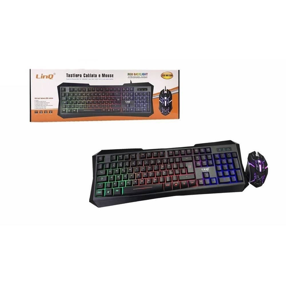 Tastiera Mouse Retroilluminata Gaming Con Cavo Usb Led Rgb Ergonomica Led-mk1568 Elettronica/Informatica/Accessori/Tastiere Mouse e periferiche di input/Tastiere Trade Shop italia - Napoli, Commerciovirtuoso.it
