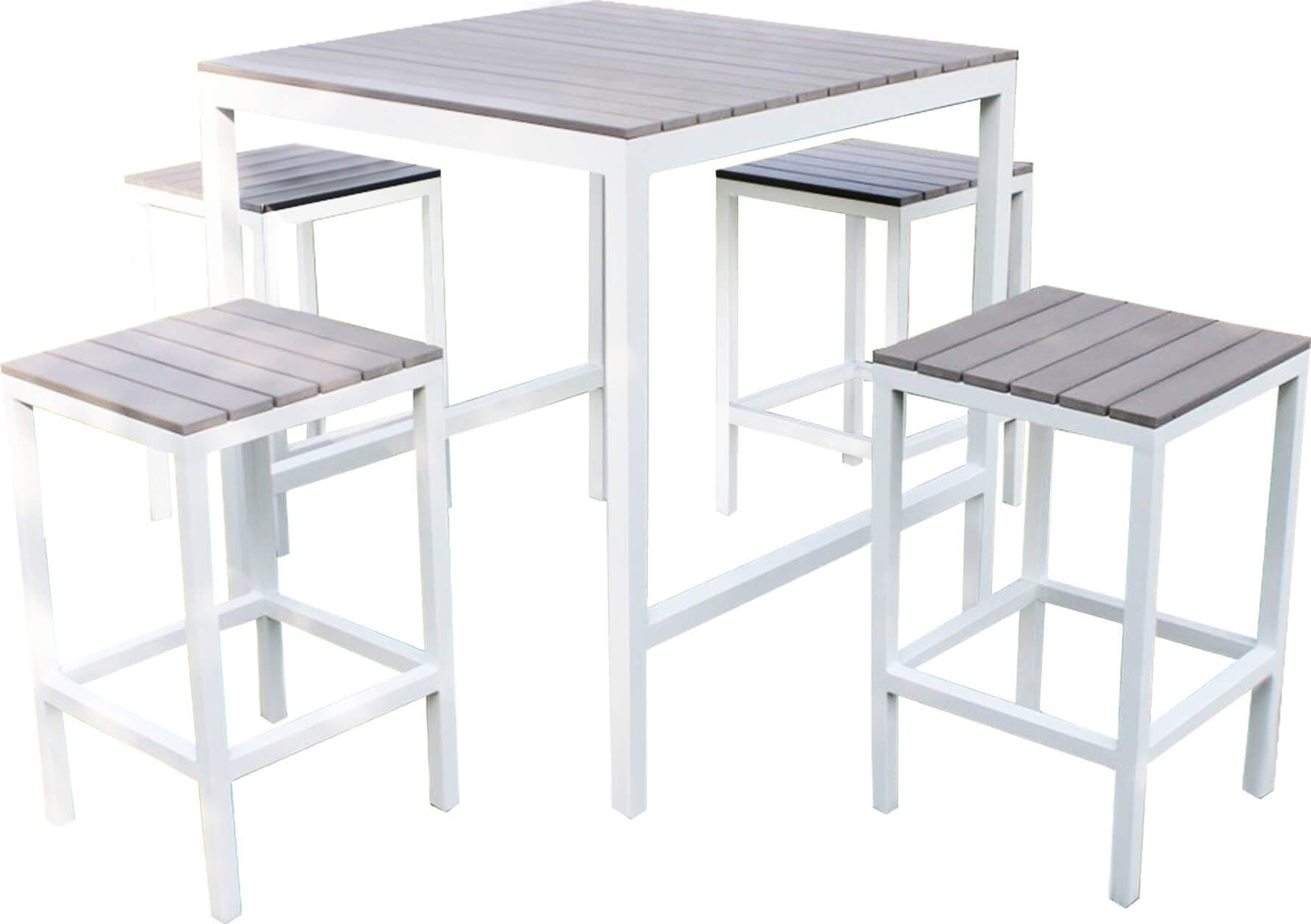 TAURUS---set-tavolo-bar-completo-con-4-sgabelli-in-alluminio-Bianco-Milani-Home