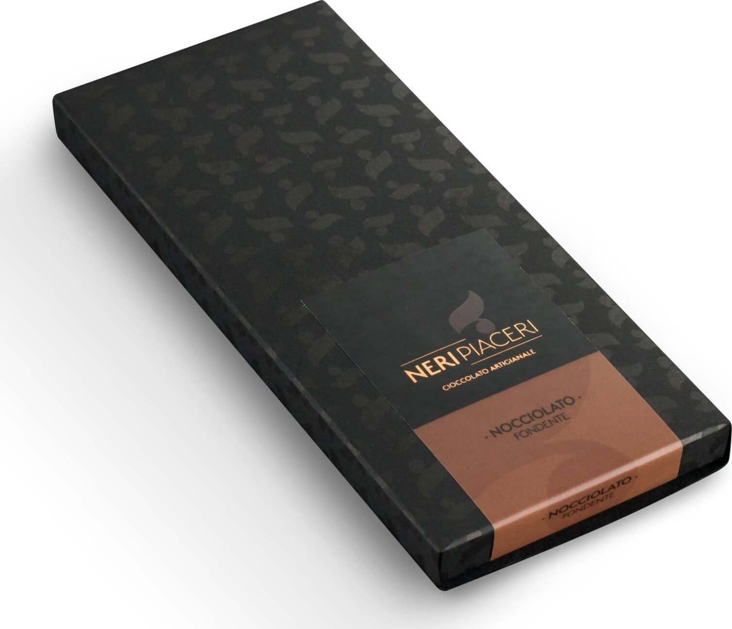 Tavoletta Nocciolato Fondente 100gr Neri Piaceri Cioccolato Artigianale