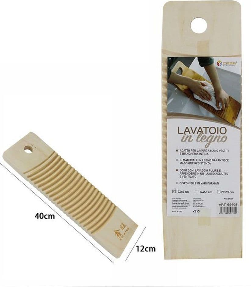 Tavoletta Rettangolare Legno Lavatoio Lavaggio A Mano Biancheria Viaggio 40x12cm Fai da te/Attrezzature per cucine e bagni/Dispositivi di lavanderia e pluriuso/Lavandini di lavanderia e pluriuso Trade Shop italia - Napoli, Commerciovirtuoso.it