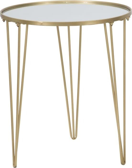 Tavolinetto-Da-Caffe'-Glam-Gold/Mirror-Cm-Ø-50X58,5