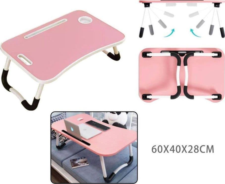 TAVOLINO PIEGHEVOLE ROSA SUPPORTO PER COMPUTER PORTATILE LAPTOP SALVASPAZIO CASA in Vassoi di appoggio Trade Shop italia - Napoli, commercioVirtuoso.it