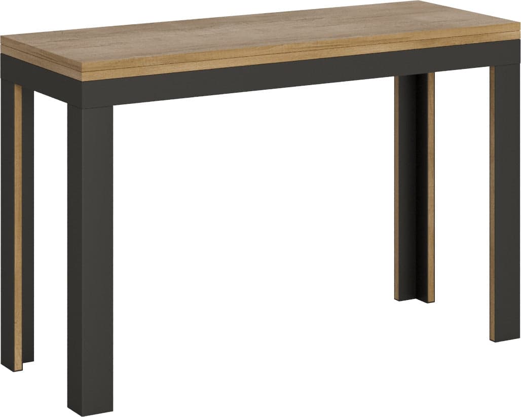 Tavolo-apribile-120/200x45/90-cm-Linea-Double-telaio-Antracite