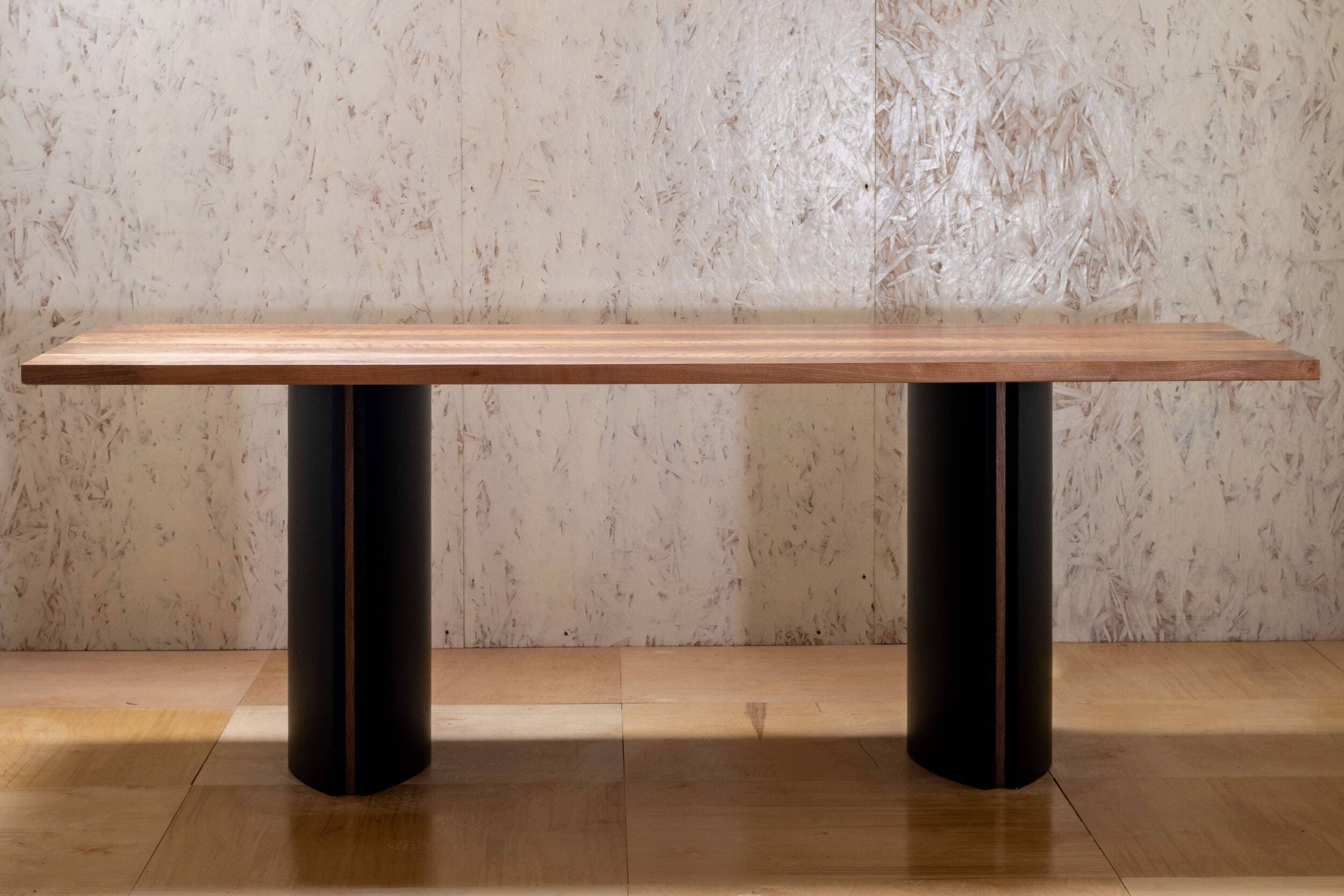 Tavolo in Legno Design Moderno Lacca Nera Artigianale Italiano Sala da Pranzo Studio Ufficio Dim. 90x220 o 90x250cm Rovere Mogano Noce Teak
