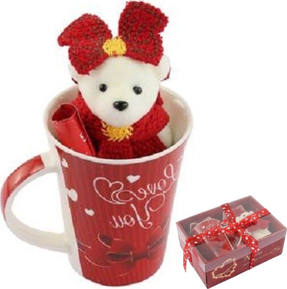 Tazza Con Peluche Orsetta Bianca In Confezione Regalo Per San Valentino 63299 Giochi e giocattoli/Peluche/Animali di peluche Trade Shop italia - Napoli, Commerciovirtuoso.it