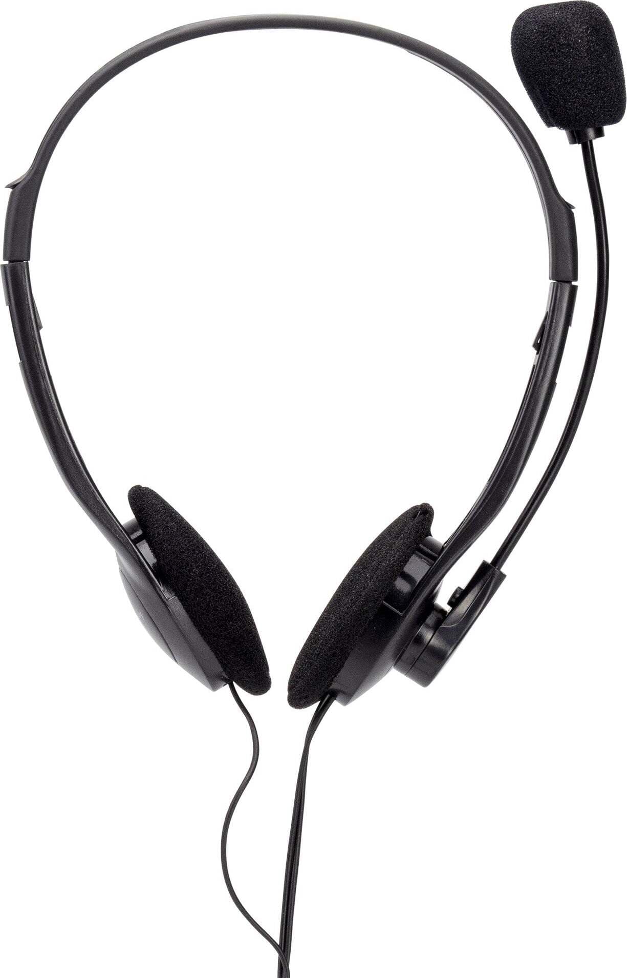 Techly-Cuffia-Stereo-con-Microfono-Nero