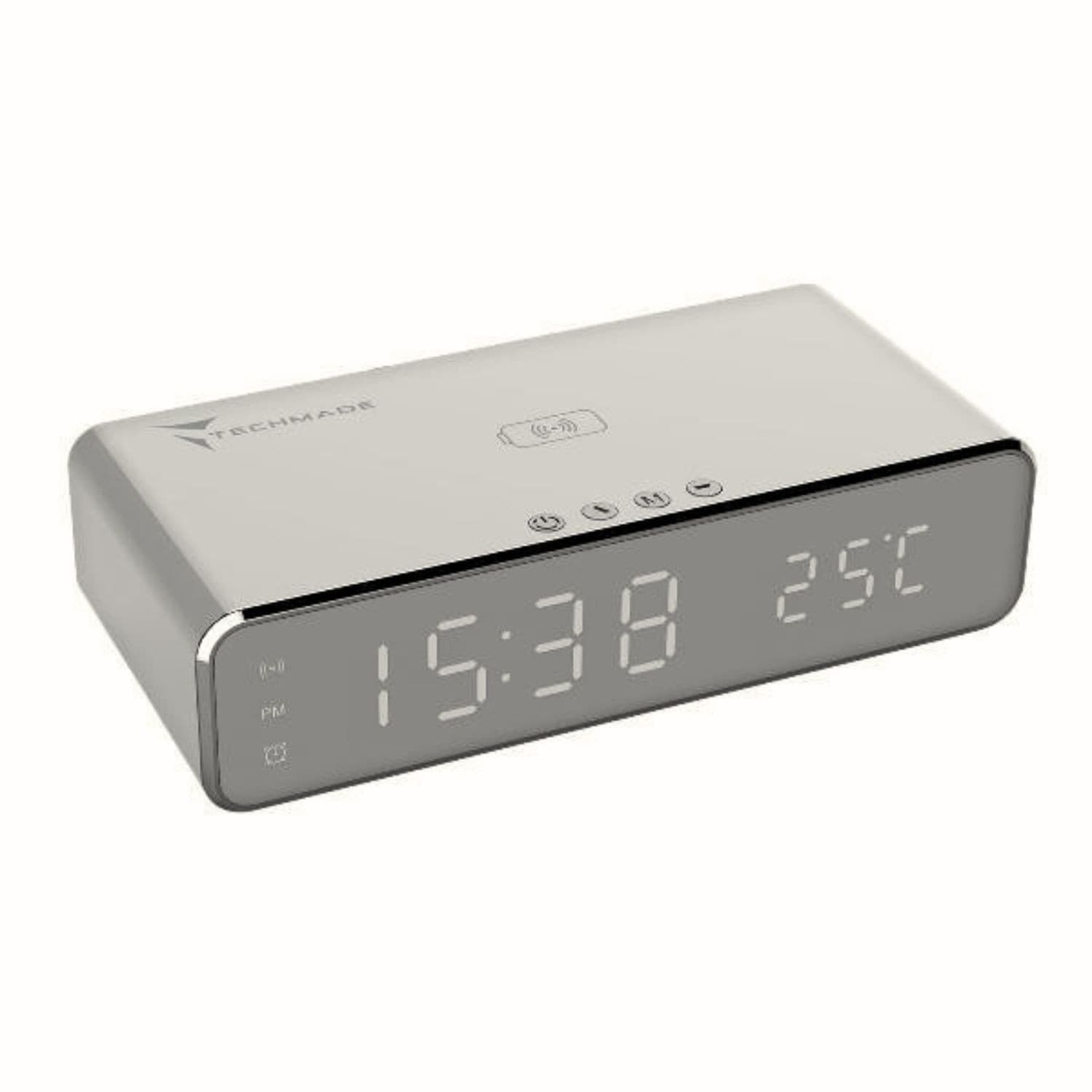 Techmade-Sveglia-Con-Ricarica-Wireless-Smartphone-15w-siver
