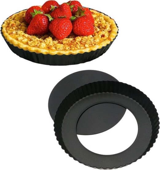 TEGLIA TORTIERA ANTIADERENTE BASE PER TORTE CROSTATE PIZZE DIAMETRO 24CM