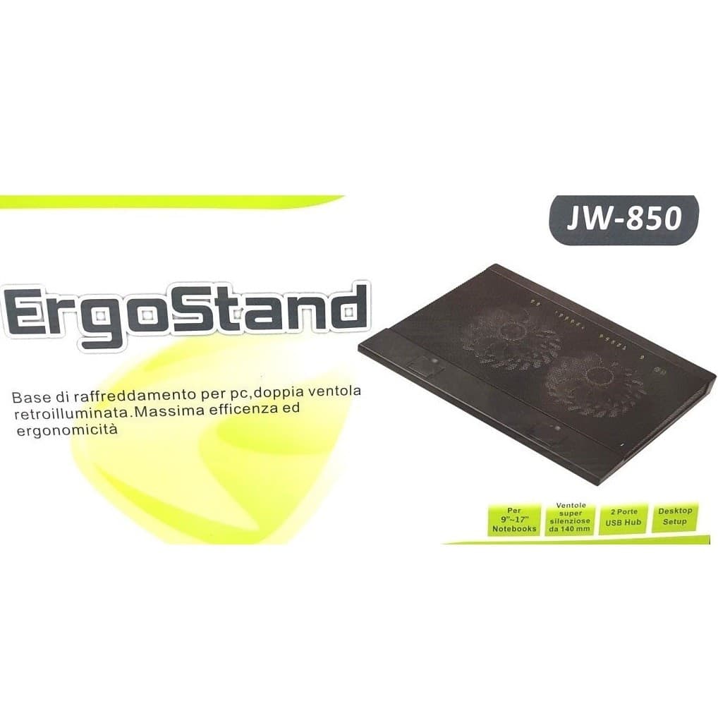 Tekone Jw-850 Base Stand Ventola Raffreddamento Notebook Portatile 2 Usb Elettronica/Informatica/Accessori/Accessori per PC portatili/Ventole e basi di raffreddamento esterno/Ventole per raffreddamento esterno Trade Shop italia - Napoli, Commerciovirtuoso.it