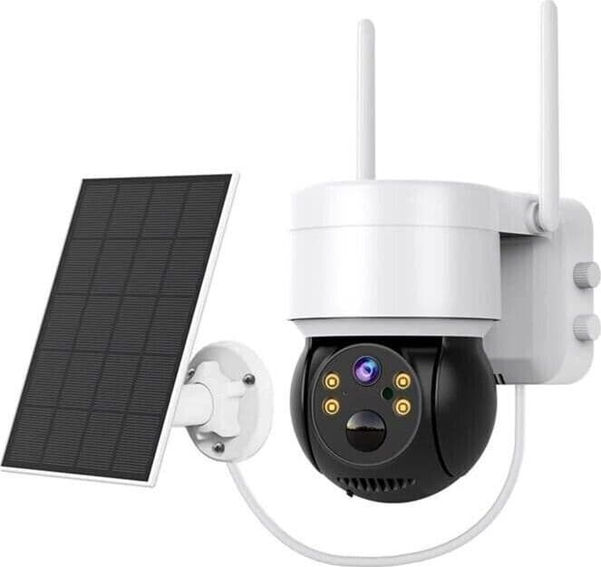 Telecamera con Batteria Solare Pannello separato 360 Esterno PTZ Wi-Fi Esterno Senza Fili Fai da te/Sicurezza e protezione/Sistemi di sicurezza domestica/Kit video per la sicurezza domestica/Videocamere di sorveglianza/Dom camera Zencoccostore - Formia, Commerciovirtuoso.it