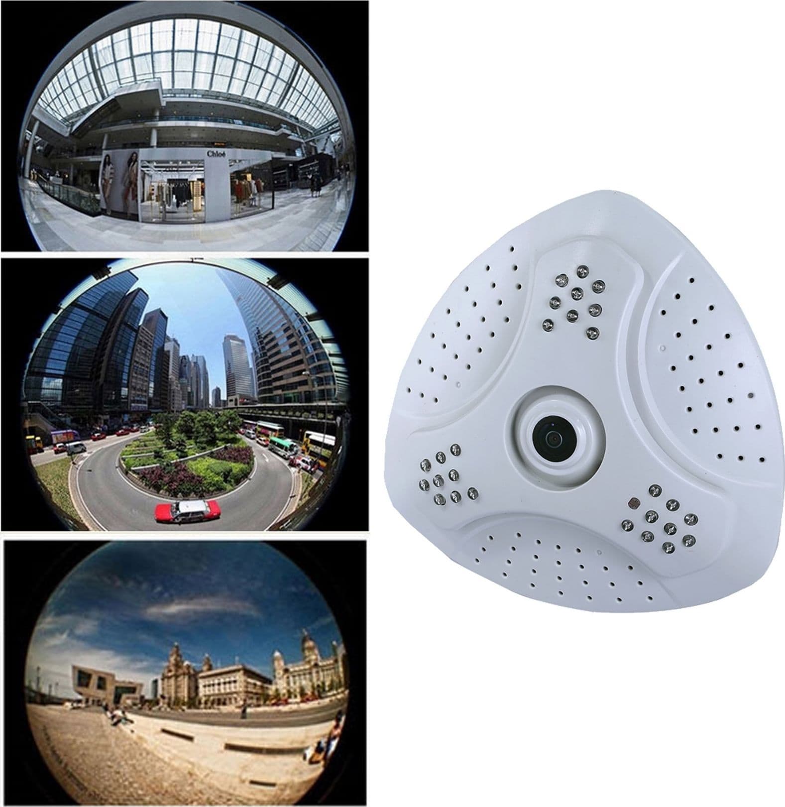 TELECAMERA PANORAMICA FISH EYE 360° GRADI DIGITALE AHD LED GRANDANGOLO SOFFITTO Trade Shop italia - Napoli, Commerciovirtuoso.it