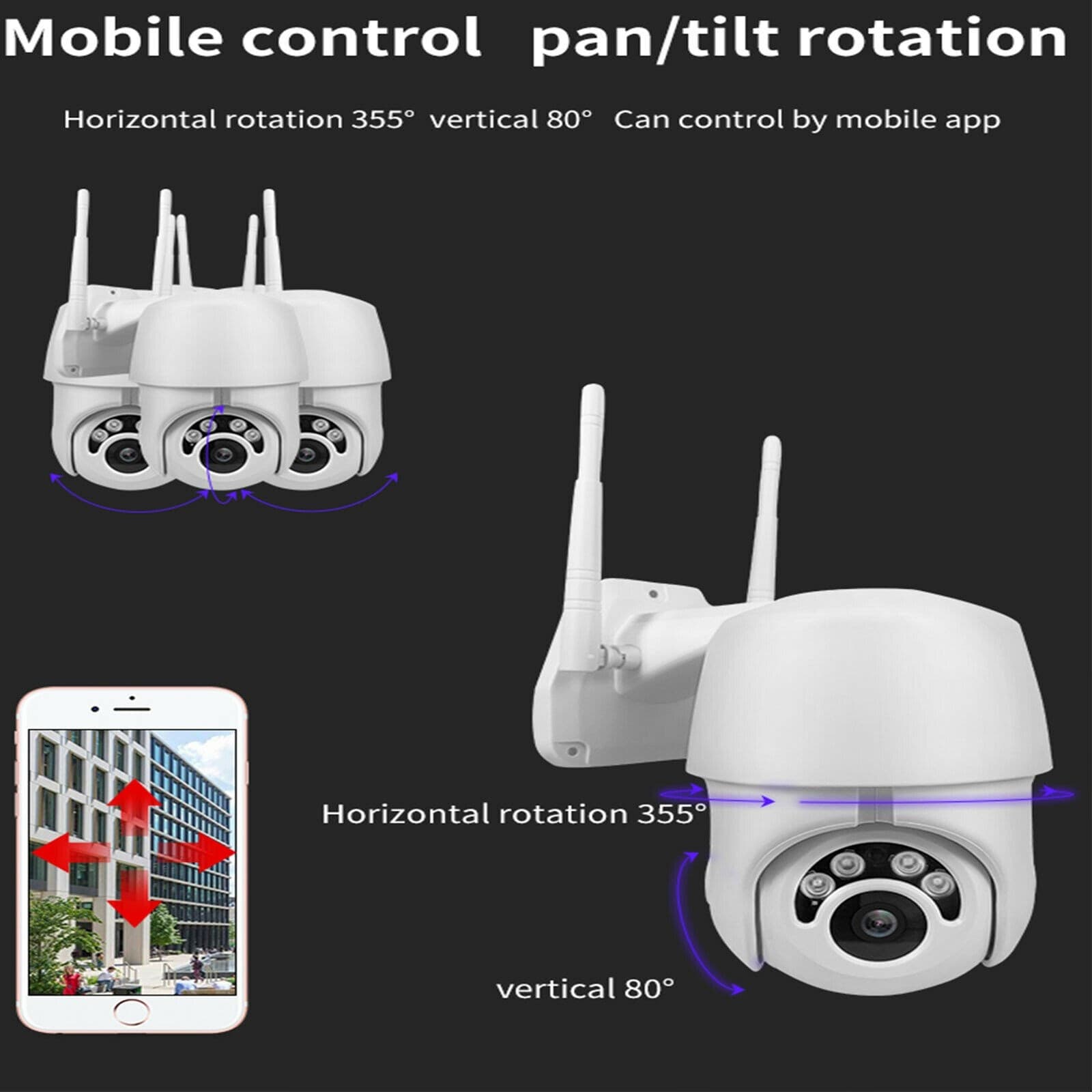 TELECAMERA PTZ 1080P FULL HD ESTERNA IP CAMERA MOTORIZZATA IR WIFI WEBCAM Trade Shop italia - Napoli, Commerciovirtuoso.it