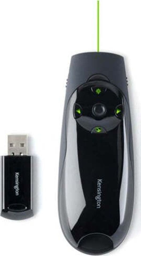 Telecomando Presenter Expert con puntatore laser verde - Kensington Cancelleria e prodotti per ufficio/Elettronica per ufficio/Accessori/Puntatori per presentazioni Eurocartuccia - Pavullo, Commerciovirtuoso.it