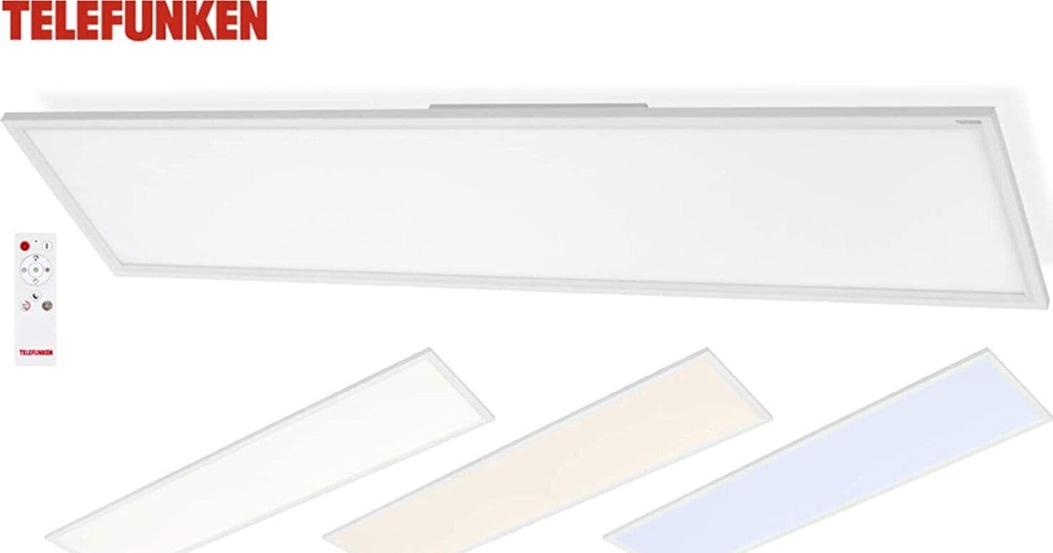 TELEFUNKEN---PANNELLO-LED-BIANCO-36-watt-3600-lumen-119,5x29,5x5CM-CON-TELECOMANDO
