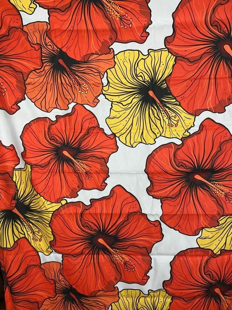 Telo Mare RRD Fantasia Towel Flowers Arancione - Stile Italiano Premium in Teli mare Couture - Sestu, commercioVirtuoso.it