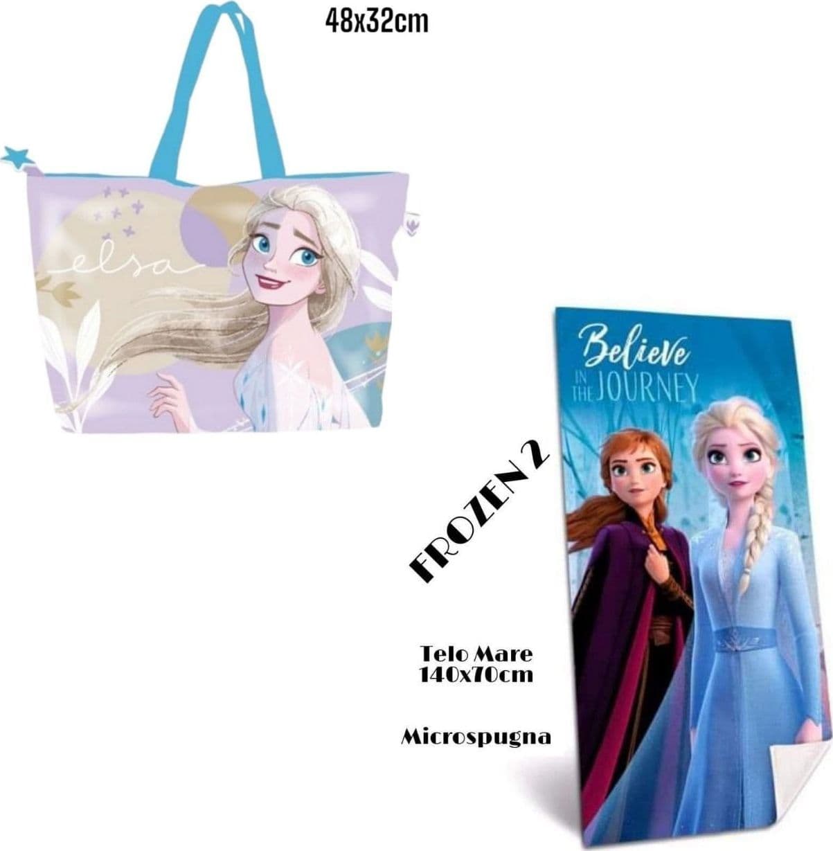 Telo Mare In Cotone Frozen 2 + Borsa Da Spiaggia Asciugamano Per Mare Piscina Casa e cucina/Tessili per la casa/Biancheria da bagno/Asciugamani/Teli mare Trade Shop italia - Napoli, Commerciovirtuoso.it