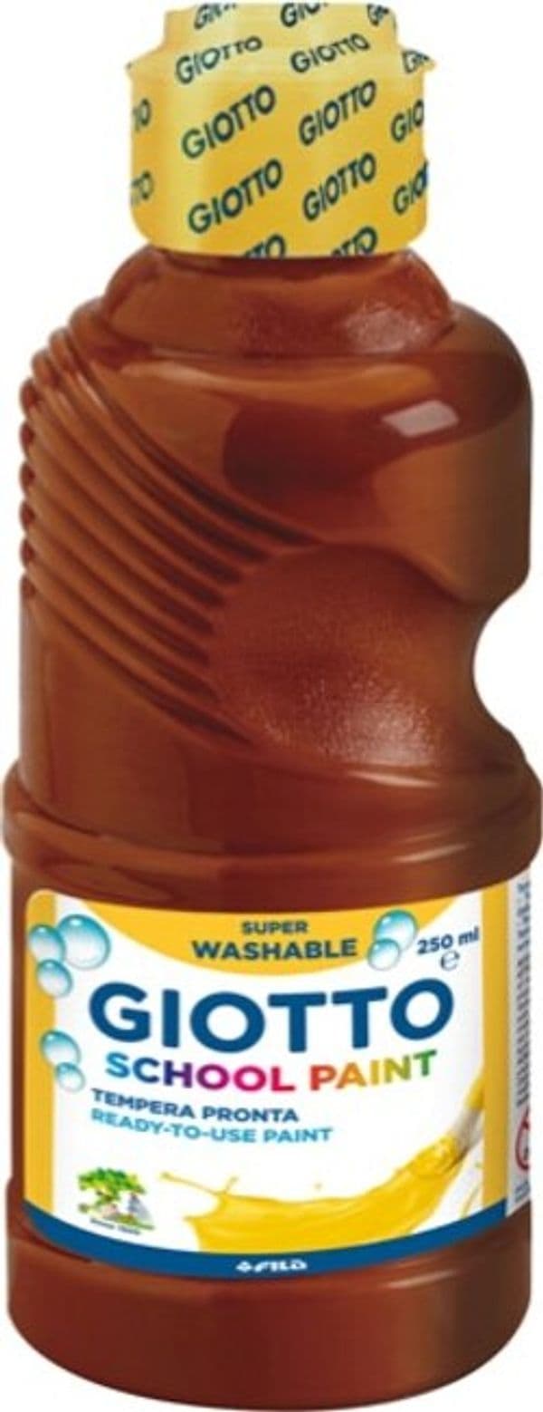 Tempera pronta - 250ml - marrone - Giotto Giochi e giocattoli/Attività creative/Accessori per disegnare e colorare/Pittura/Colori a tempera Eurocartuccia - Pavullo, Commerciovirtuoso.it