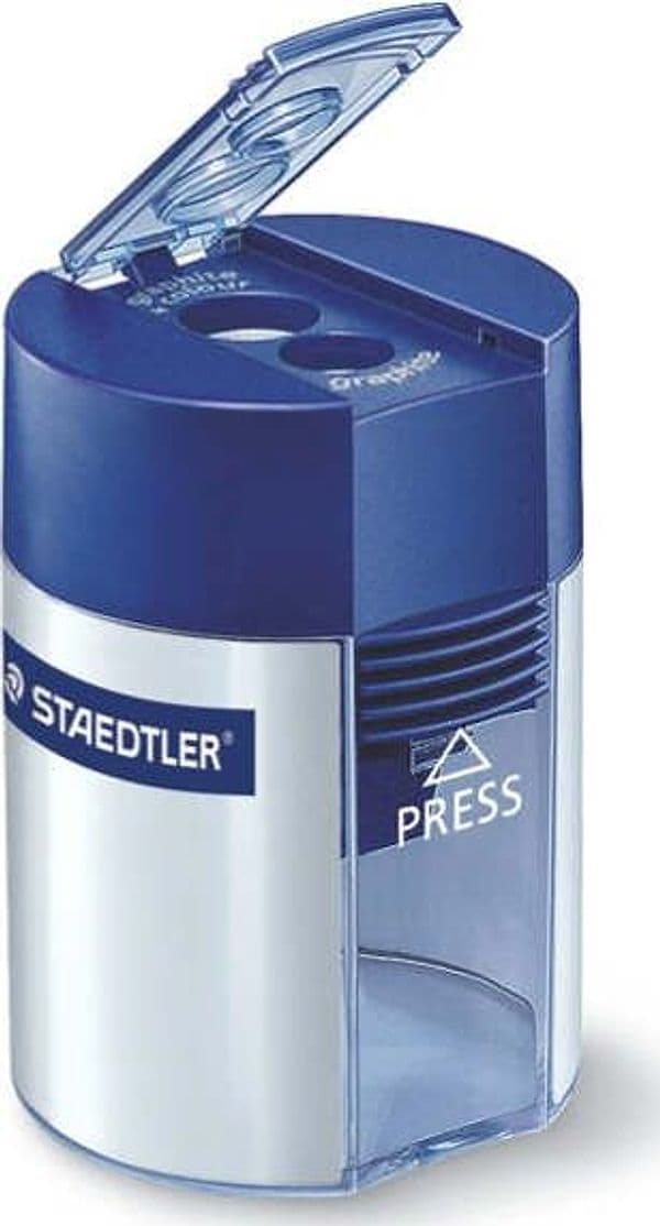 Temperamatite 2 fori con contenitore - blu - Staedtler Cancelleria e prodotti per ufficio/Penne matite scrittura e correzione/Temperamatite Eurocartuccia - Pavullo, Commerciovirtuoso.it