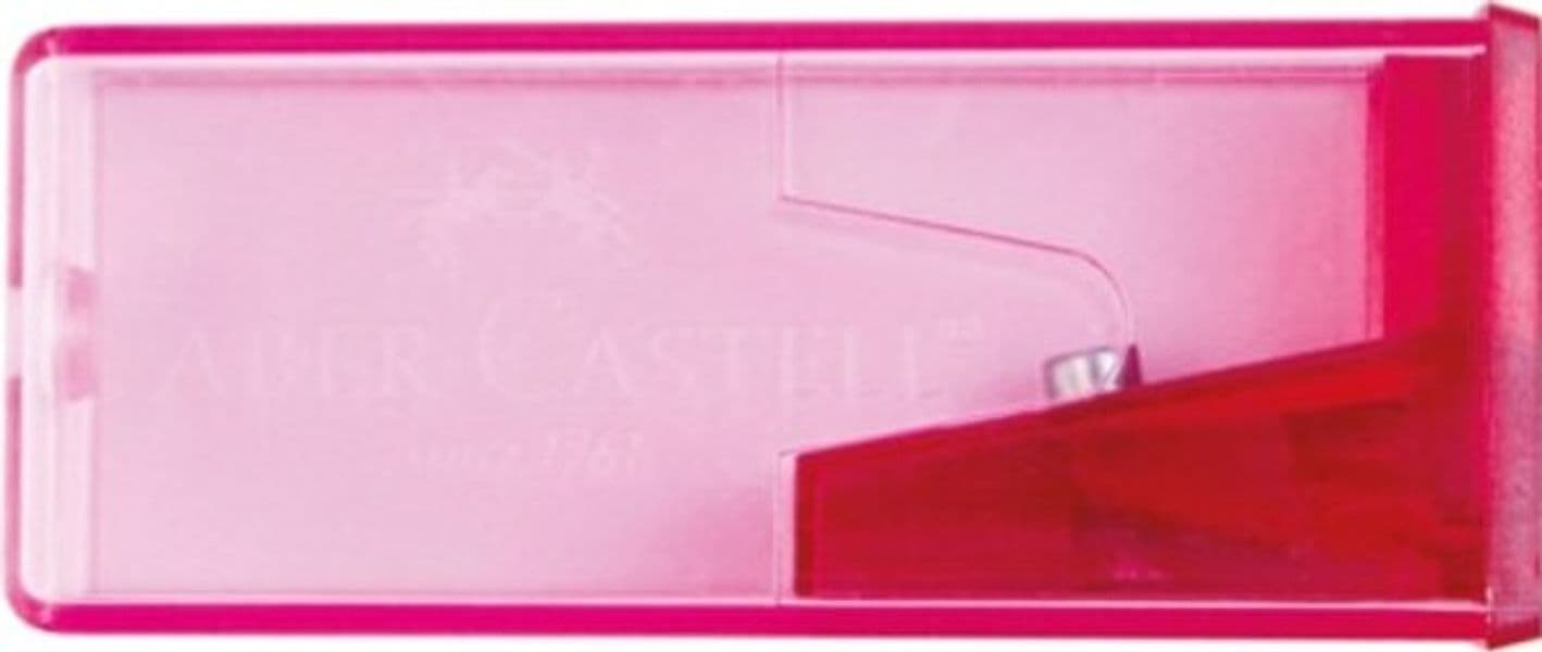 Temperamatite con contenitore - 1 foro - Faber Castell - conf. 25 pezzi Cancelleria e prodotti per ufficio/Penne matite scrittura e correzione/Temperamatite Eurocartuccia - Pavullo, Commerciovirtuoso.it