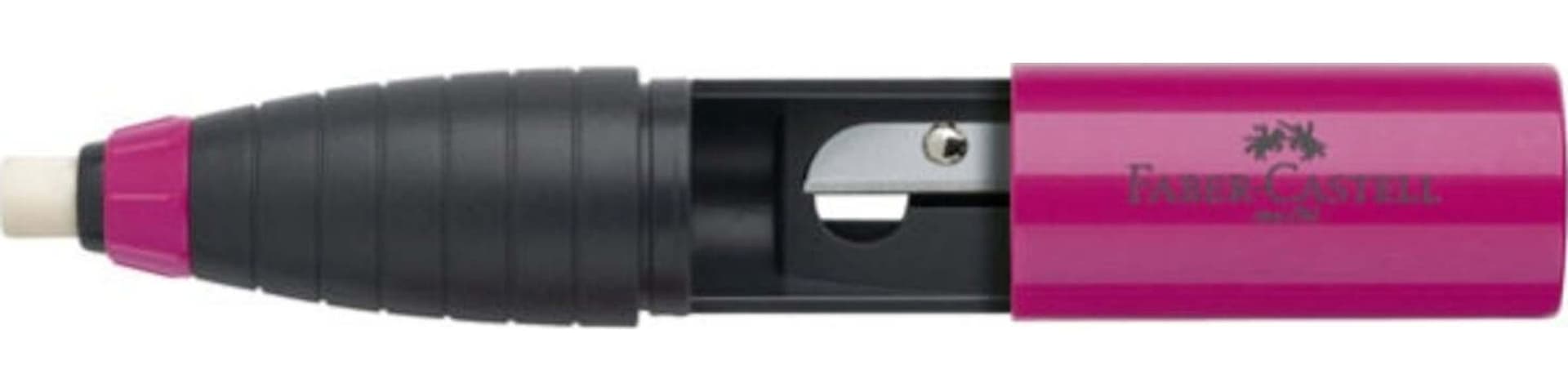 Temperamatite Twist Combi con gomma con contenitore - 1 foro- Faber Castell Cancelleria e prodotti per ufficio/Penne matite scrittura e correzione/Temperamatite Eurocartuccia - Pavullo, Commerciovirtuoso.it