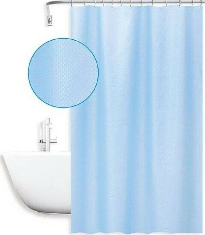 Tenda Doccia Antimuffa Impermeabile 240x180cm Anelli Azzurra Texture Rombi 59820 in Tende da doccia Trade Shop italia - Napoli, commercioVirtuoso.it