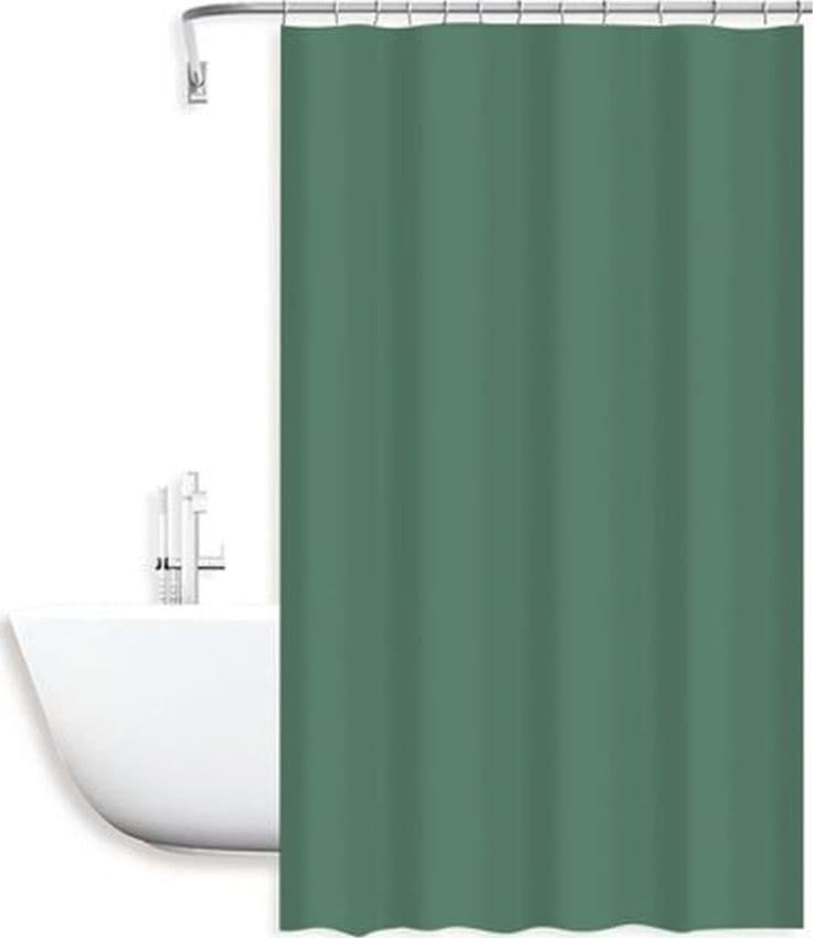 TENDA DOCCIA ANTIMUFFA IMPERMEABILE PEVA 240X200 CM CON ANELLI BAGNO VERDE 79713 in Tende da doccia Trade Shop italia - Napoli, commercioVirtuoso.it