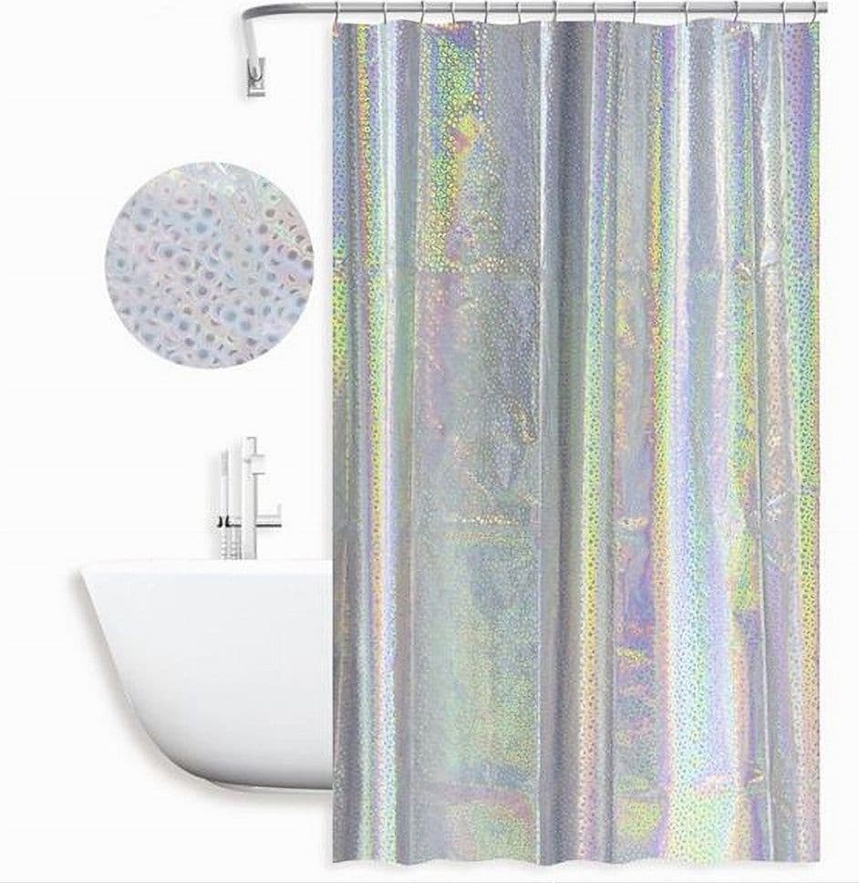 TENDA DOCCIA VASCA BAGNO EFFETTO PAILLETTATO IRIDESCENTE 12 GANCI 180X180CM 87189 in Tende da doccia Trade Shop italia - Napoli, commercioVirtuoso.it