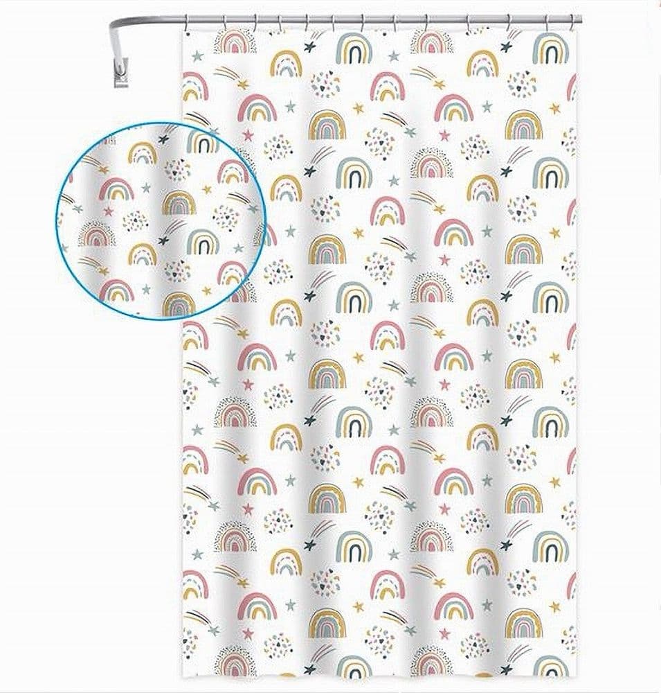 TENDA DOCCIA VASCA DA BAGNO CON 12 GANCI ARCOBALENO FANTASY 180X200CM PEVA 87563 in Tende da doccia Trade Shop italia - Napoli, commercioVirtuoso.it