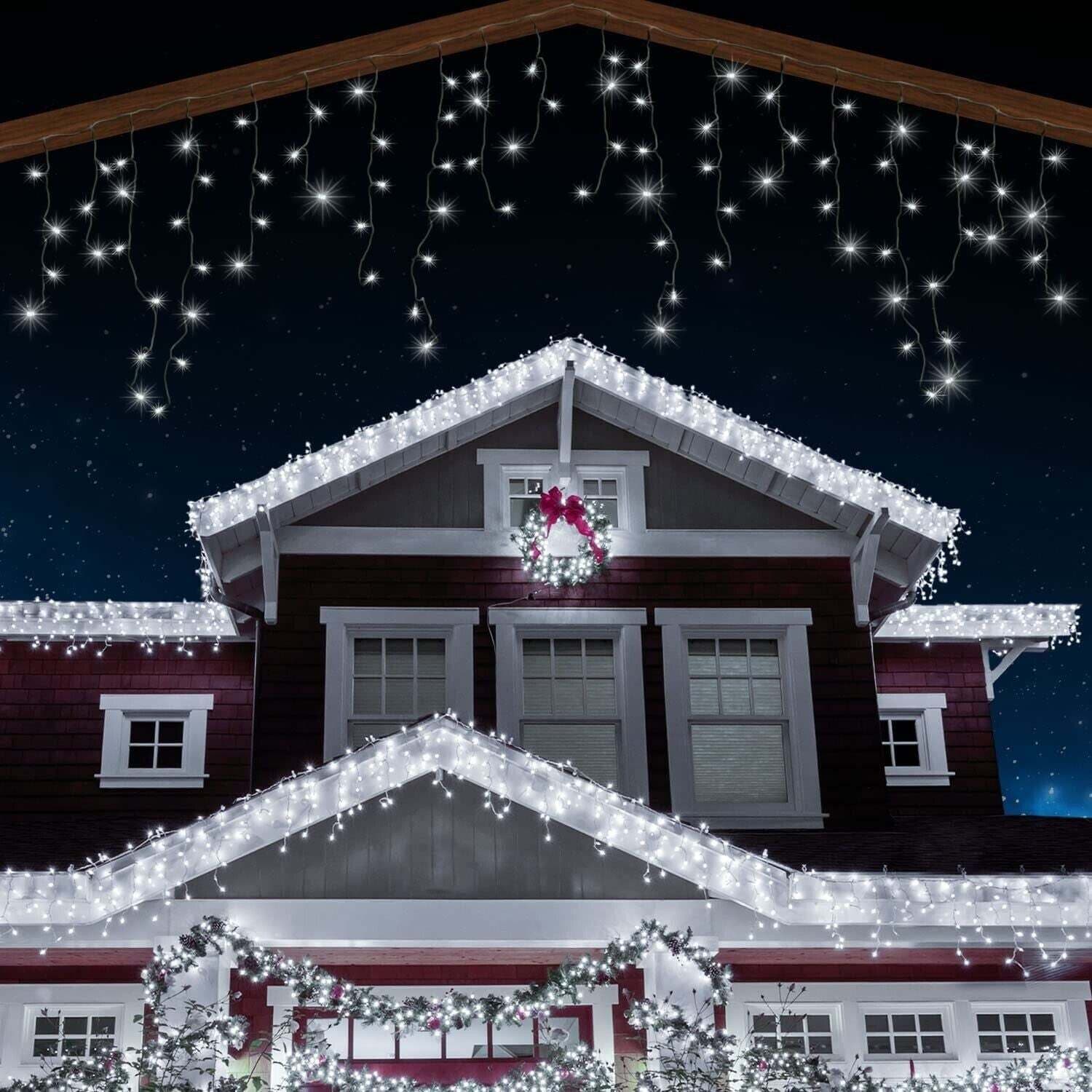 TENDA-LUMINOSA-NATALIZA-CASCATA-DA-ESTERNO--LUCI-DI-NATALE-250/300LED-10-METRI-LUCE-BIANCO-FREDDO-BIANCO-CALDO