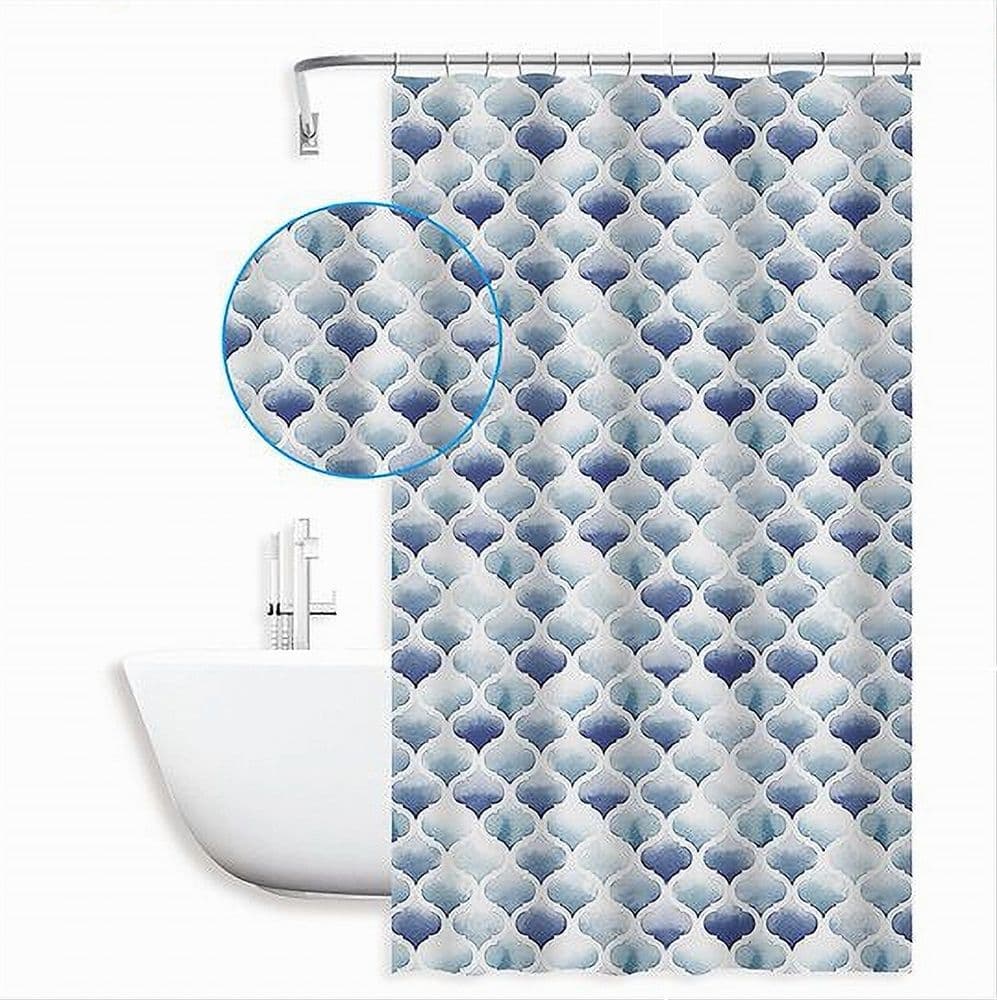 TENDA PER DOCCIA BAGNO MOTIVO MAROCCHINO QUADRIFOGLIO 180X200 CM 12 GANCI 87597 in Tende da doccia Trade Shop italia - Napoli, commercioVirtuoso.it
