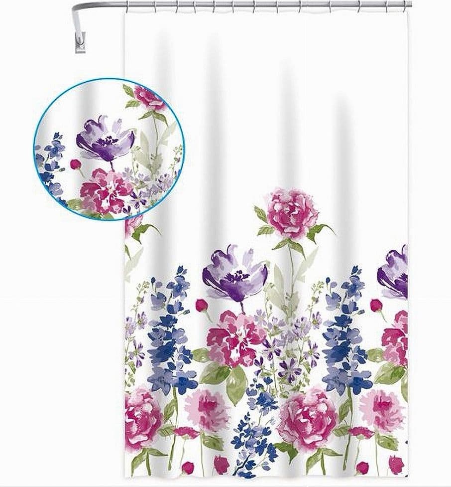 TENDA PER DOCCIA BAGNO STAMPA GARDEN FIORI FLOREALE 240X200CM CON 12 GANCI 87570 in Tende da doccia Trade Shop italia - Napoli, commercioVirtuoso.it