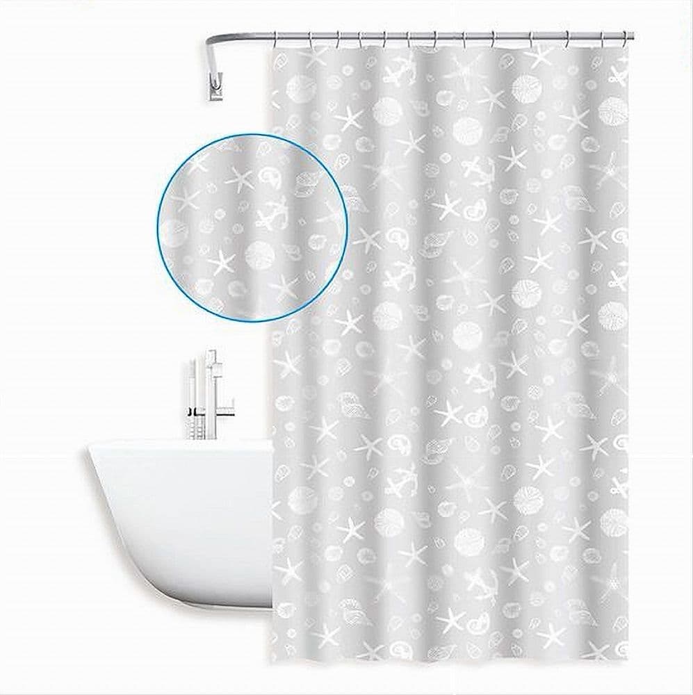 TENDA PER DOCCIA VASCA BAGNO DESIGN STILE MARINO 180X200 CM CON 12 ANELLI 87587 in Tende da doccia Trade Shop italia - Napoli, commercioVirtuoso.it
