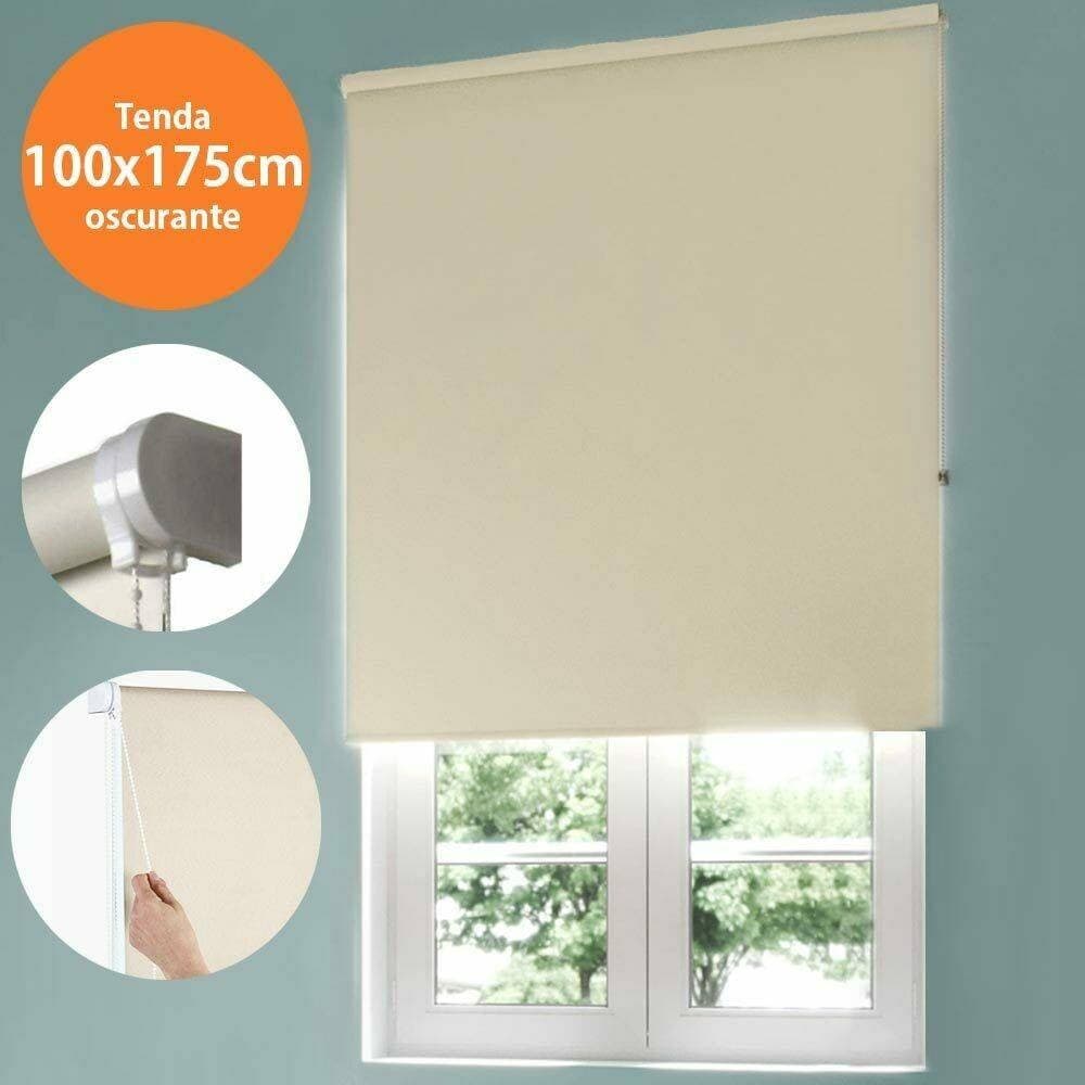 Tenda Rullo Oscurante 100x175cm Beige Con Catenina Tende Parasole Finestra Casa Casa, arredamento e bricolage > Arredamento > Tende e Accessori Trade Shop italia - Napoli, Commerciovirtuoso.it