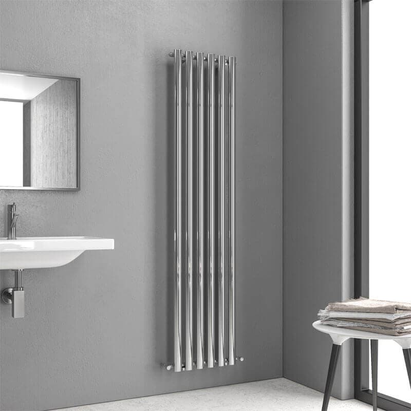 Termoarredo Radiatore Cromato Tubi Verticali Design - 180x42