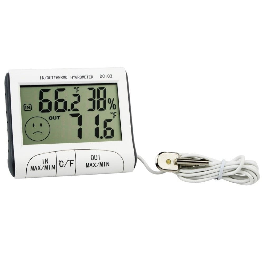 TERMOMETRO IGROMETRO DIGITALE TEMPERATURA UMIDITA' CASA UFFICIO DC103 CON SONDA Giardino e giardinaggio/Termometri e dispositivi metereologici/Igrometri Trade Shop italia - Napoli, Commerciovirtuoso.it