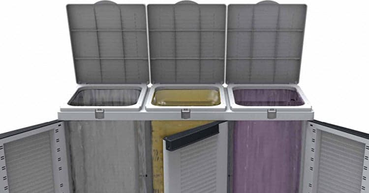Terry Ecocab 3 Armadietto Per La Raccolta Differenziata Da Interno Esterno 3 Vani Separati Cm 102x39x89 Casa e cucina/Contenitori e barattoli/Contenitori e secchi per rifiuti e riciclaggio/Pattumiere da cucina Ferus - Montoro, Commerciovirtuoso.it