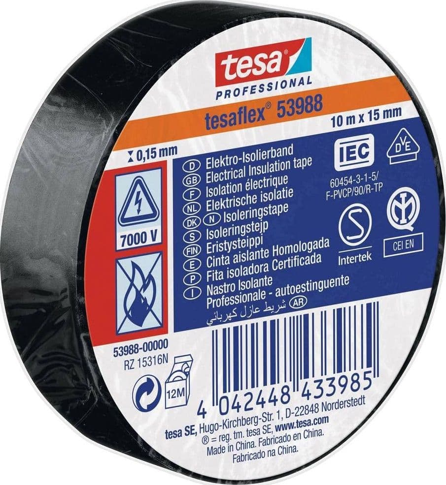 Tesa-Nastro-Isolante-Nero-(L-x-B)-10m-x-15mm