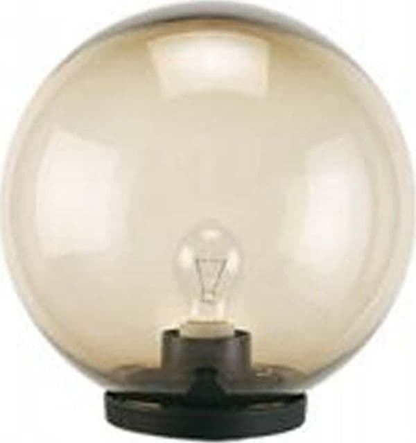 Testa-Palo-1-Luce-Globo-In-Termoplastco-Sfera-Ø-20-Cm-Nero---Fume'