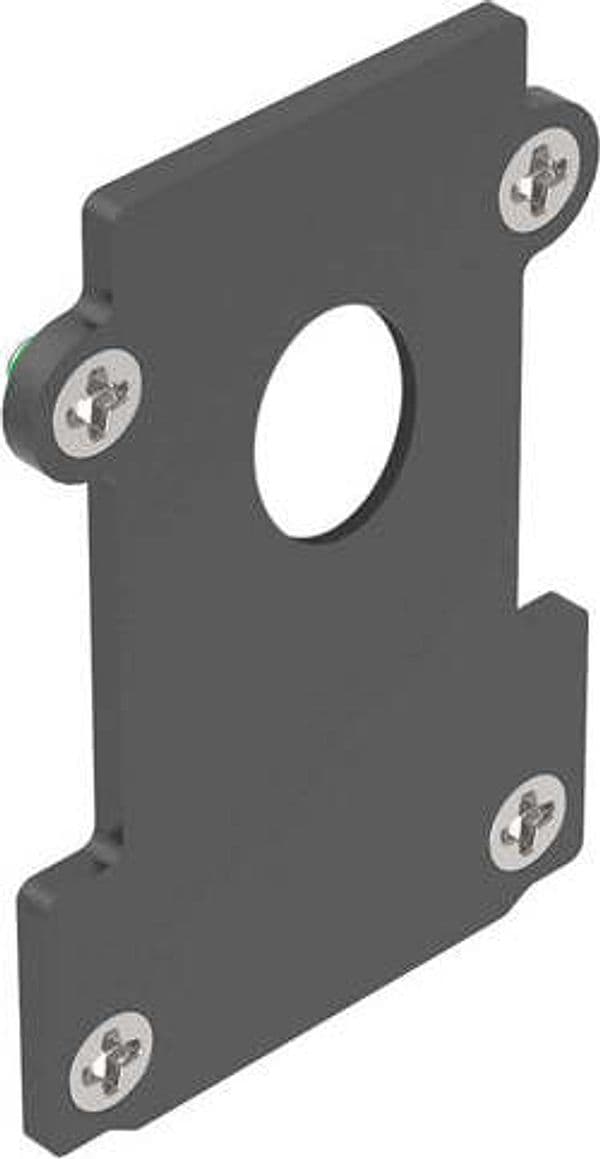 Testata A Incasso Con Foro Ego Alluminio Nero