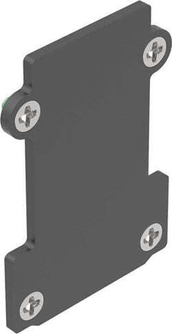 Testata-A-Incasso-Senza-Foro-Ego-Alluminio-Nero