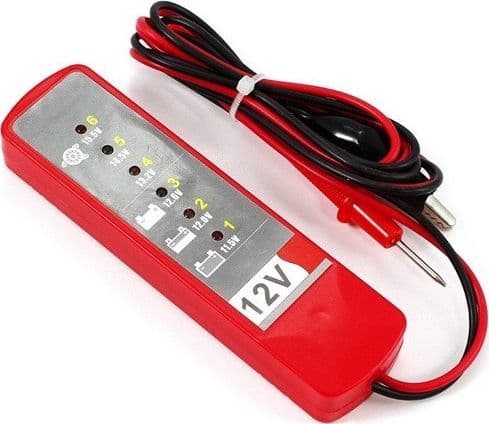 TESTER DIGITALE 12V 6 LED VERIFICA CONTROLLO BATTERIA ALTERNATORE AUTO MOTO TEST Trade Shop italia - Napoli, Commerciovirtuoso.it
