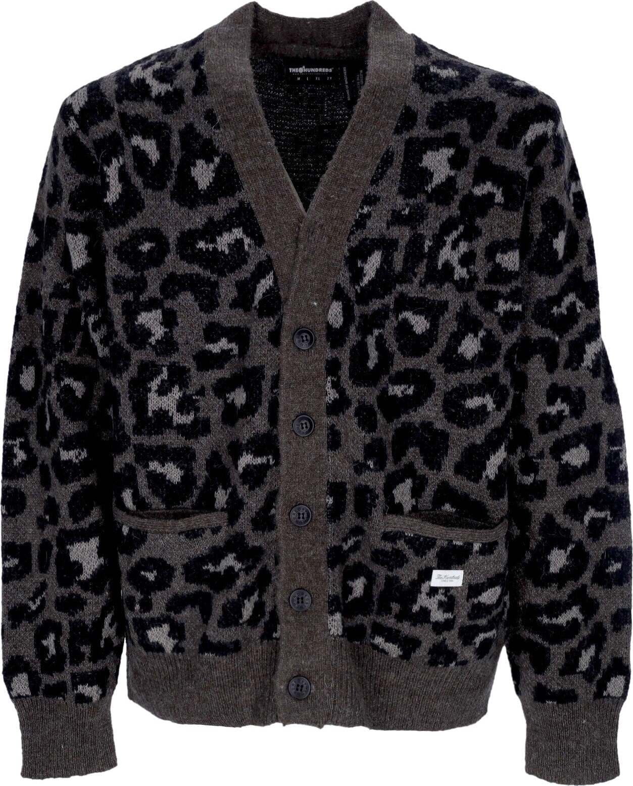 THE-HUNDREDS-Cardigan-Uomo-Killer-Cardigan-Charcoal-da-uomo
