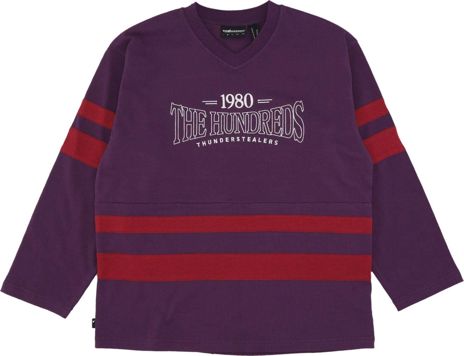 THE-HUNDREDS-Felpa-Leggera-Tipo-Hockey-Uomo-All-Star-Hockey-Jersey-Purple-da-uomo