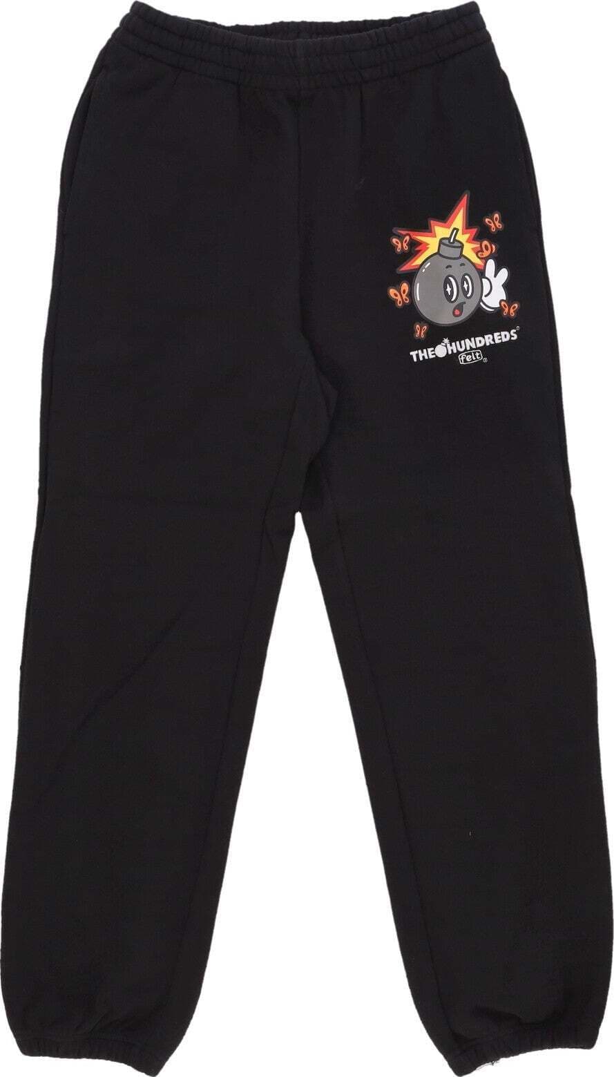 THE-HUNDREDS-Pantalone-Tuta-Felpato-Uomo-Butterfly-Adam-Sweatpants-Black-da-uomo